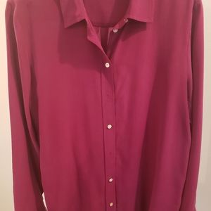 Everlane clean silk relaxed shirt..size 8